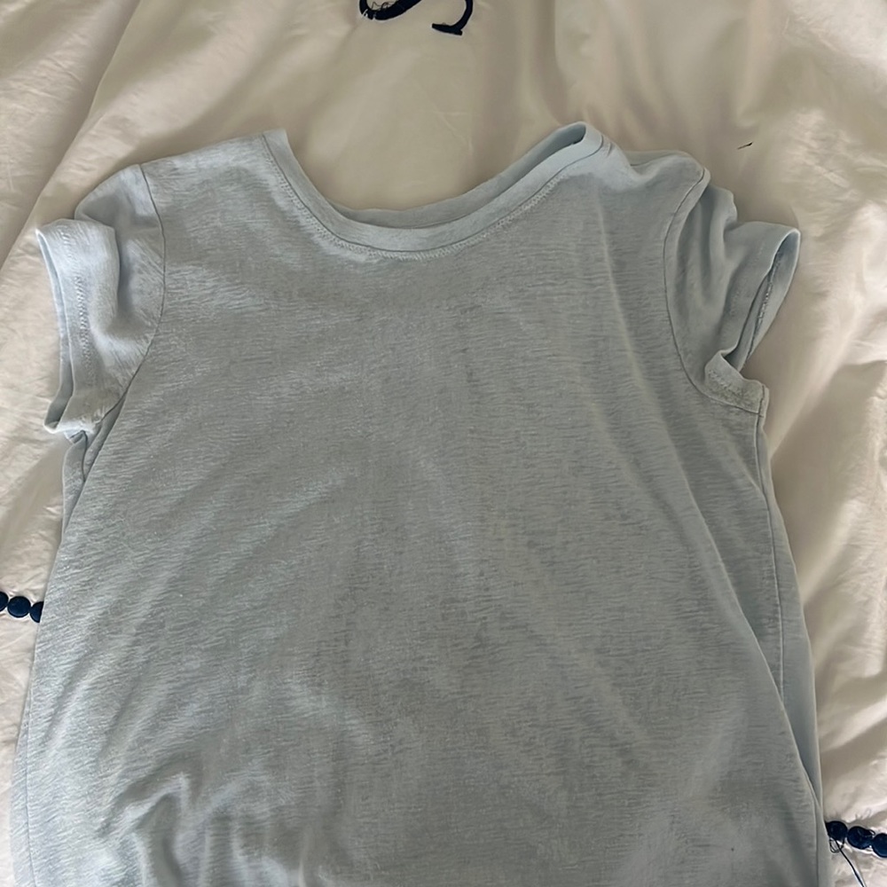 Baby blue athleta girls workout top